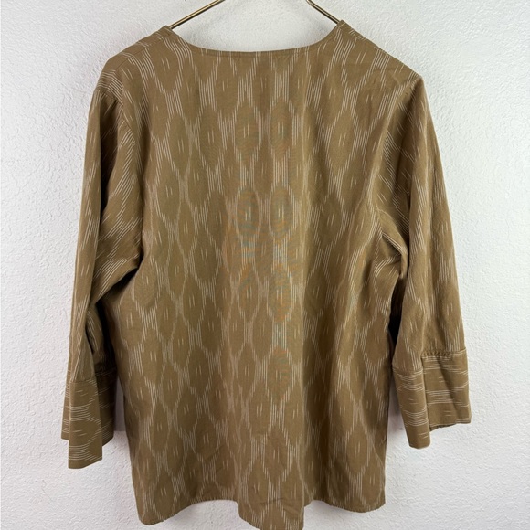 J. Jill pure Jill linen Lagenlook pinstripe top medium - Picture 4 of 6